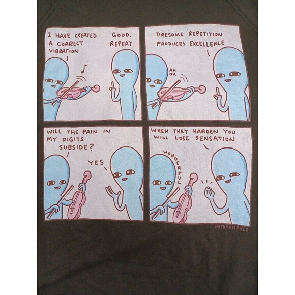 Lot Of 2 Mens Strange Planet T-Shirts Black & Gray Sz L - Picture 3 of 8